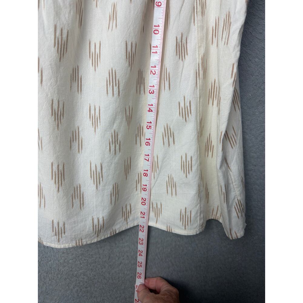 Madewell XS Smocked Ruffle-Strap Tank Top Ikat Pattern Size M Boho Indie Coastal - Picture 5 of 8